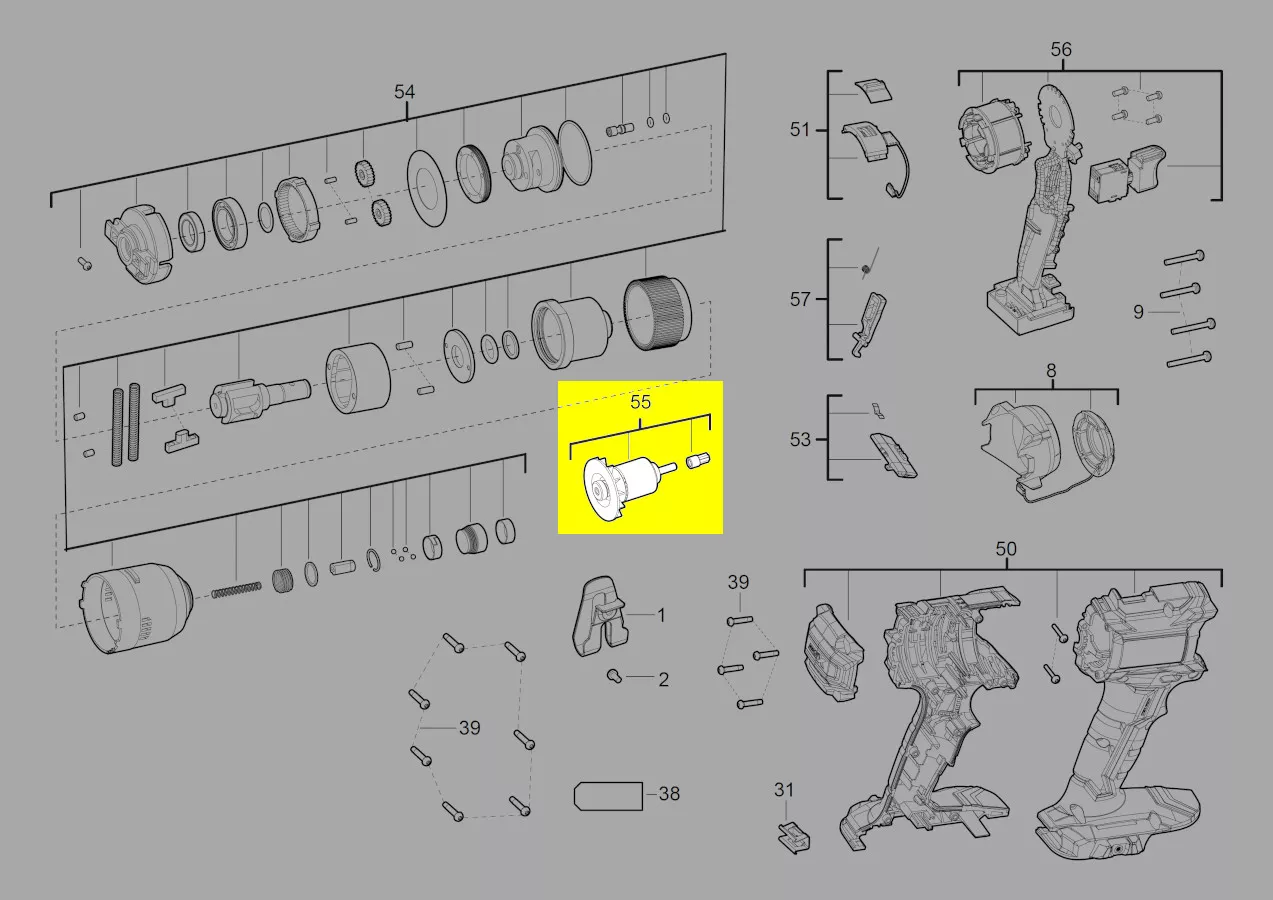 rotor de moteur réf. 4931454189 AEG